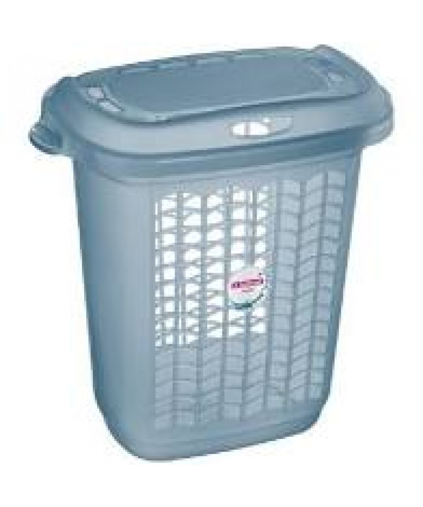 Cesto de Roupa com Tampa 53x54cm Cristal - Sanremo