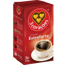 CAF&Eacute; 3 CORA&Ccedil;&Otilde;ES A V&Aacute;CUO EXTRA FORTE 250G 