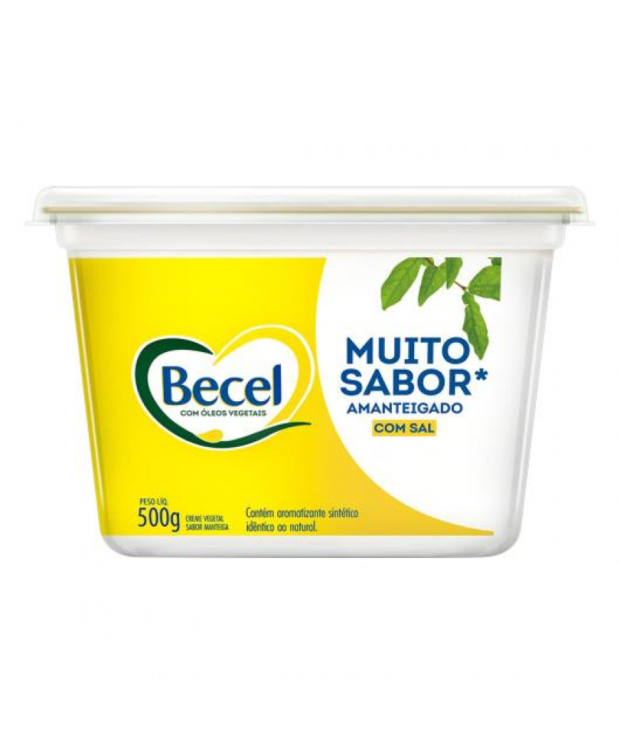 CREME VEGETAL AMANTEIGADO COM SAL BECEL POTE 500G 