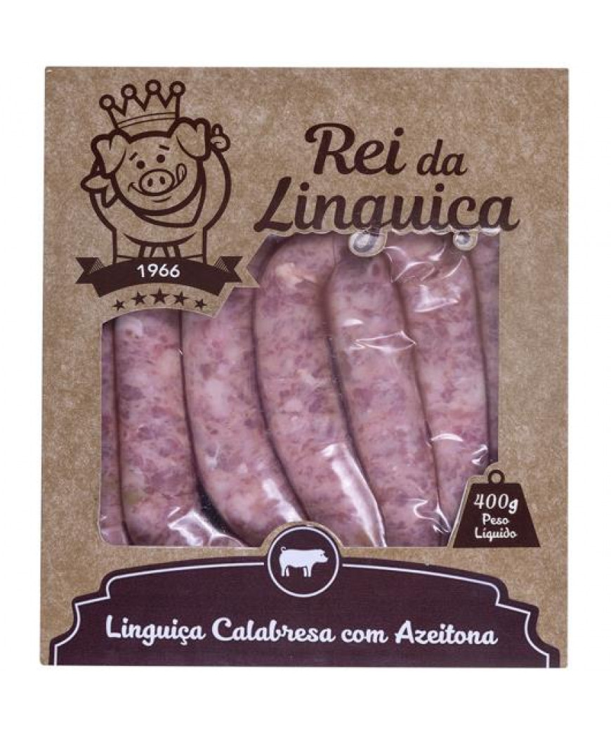 LINGUI&Ccedil;A REI DA LINGUI&Ccedil;A CALABRESA COM AZEITONA 400G 