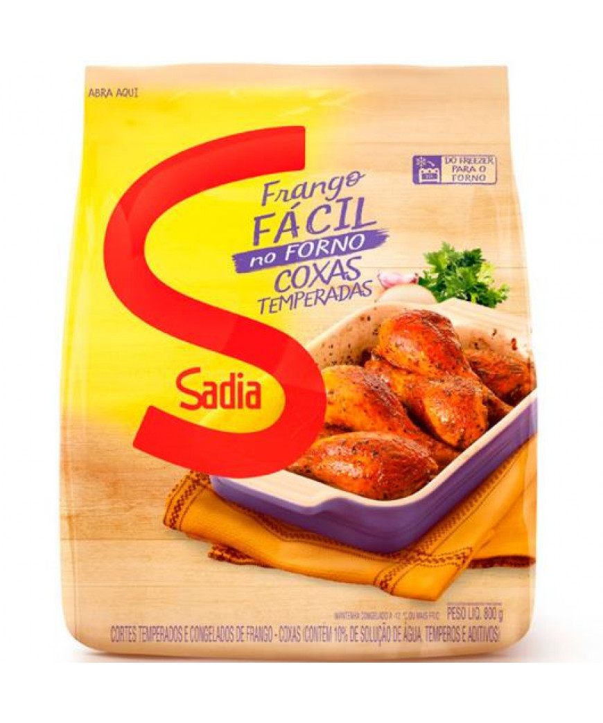 CORTES DE FRANGO SADIA ASSA F&Aacute;CIL COXA TEMPERADA CONGELADA 800G 