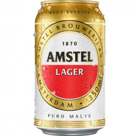 CERVEJA AMSTEL LAGER PURO MALTE LATA 350ML 
