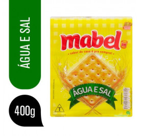 BISCOITO &Aacute;GUA E SAL MABEL PACOTE 400G 