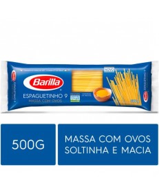 MACARR&Atilde;O BARILLA COM OVOS ESPAGUETINHO N&deg;9 500G 