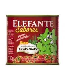 EXTRATO DE TOMATE ELEFANTE ERVAS FINAS LATA 130G 