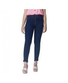 Cal&ccedil;a Feminina Skinny Liso Push Up Barra Jeans