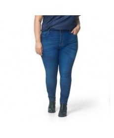 Cal&ccedil;a Jeans Feminina Cigarrete Com Desn&iacute;vel Plus Size